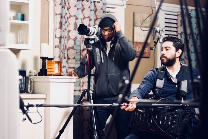 Behind the scenes on a Wynn Film Productions set