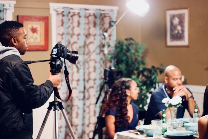 Behind the scenes on a Wynn Film Productions set